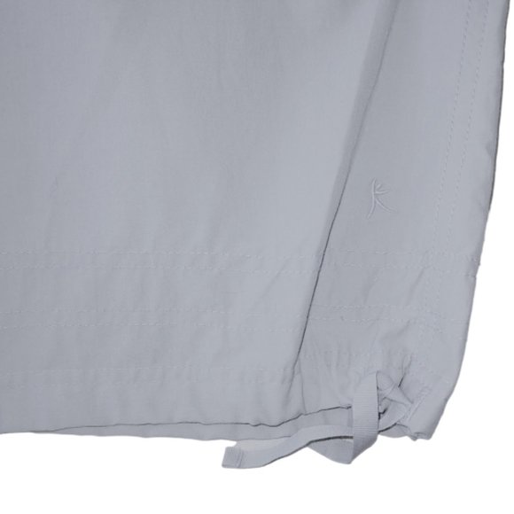 Danskin Now Soft Silver Tie Leg Button Front Capris Size S NWT - Picture 3 of 6